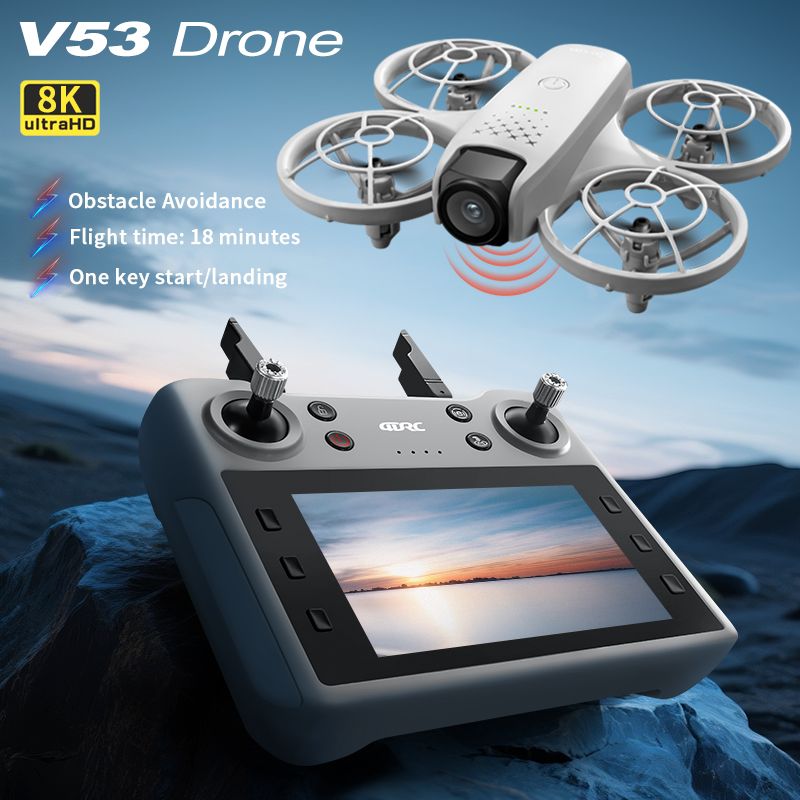 pinterest Drone professionnel HD V53 8k 6k 4k WIFI fpv quadrirotor avion avec évitement d'obstacles pour la