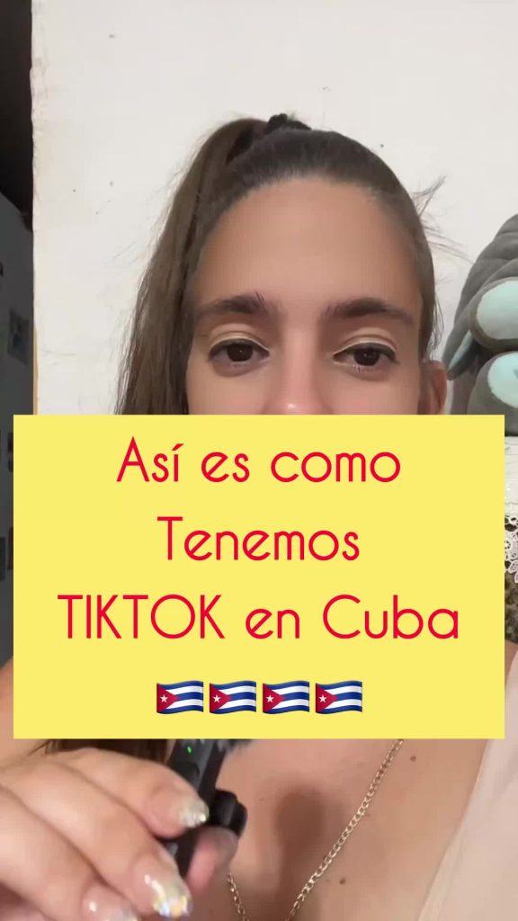 C'est ainsi que nous avons tiktok ici à Cuba