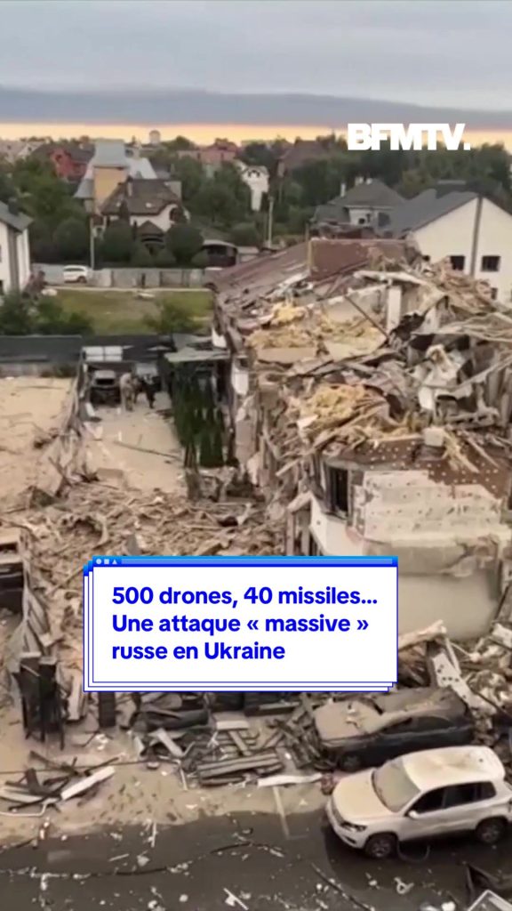 La Russie a lancé une attaque « massive » contre l’Ukraine en tirant 500 drones