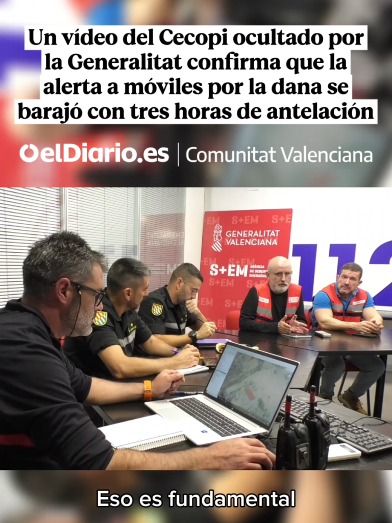 La vidéo enregistrée par un producteur d'urgence de la Generalitat de la réunion