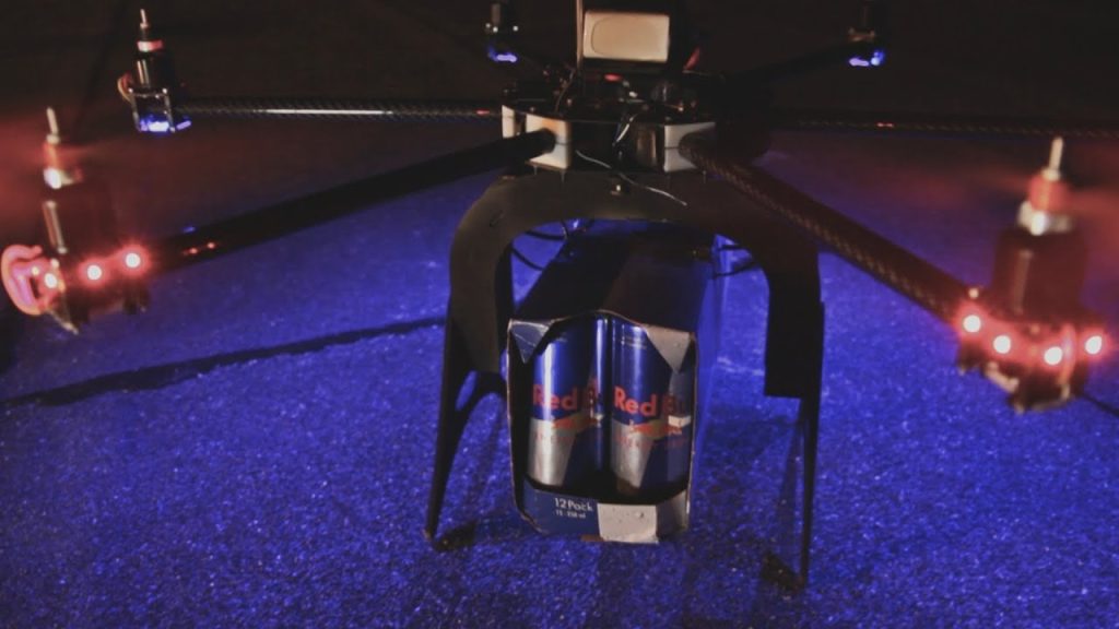 Drone delivers RedBull