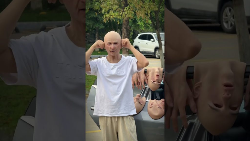 影视硅胶面具头套穿戴展示 #道具制作 #hairstyle #影视道具 #bald #funny