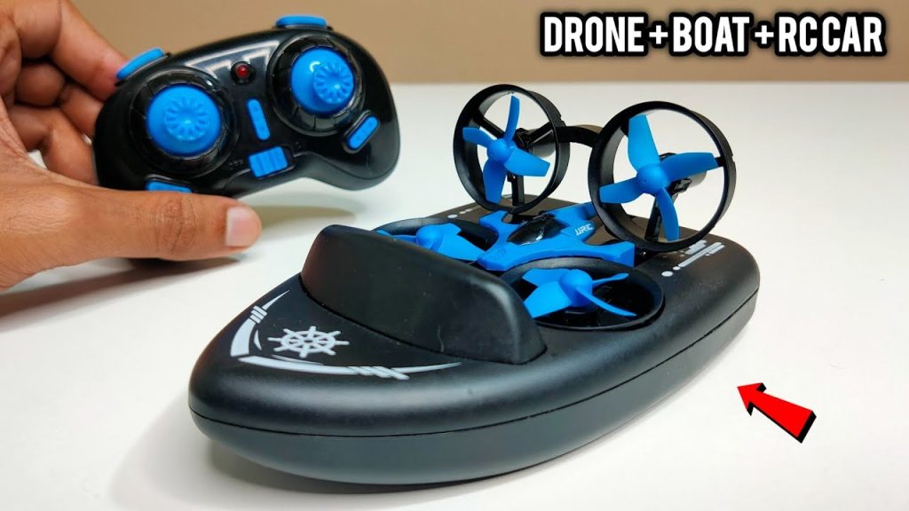 3 in 1 RC Boat,Flying Drone,RC Car - JJRC H36F Terzetto – Chatpat toy tv