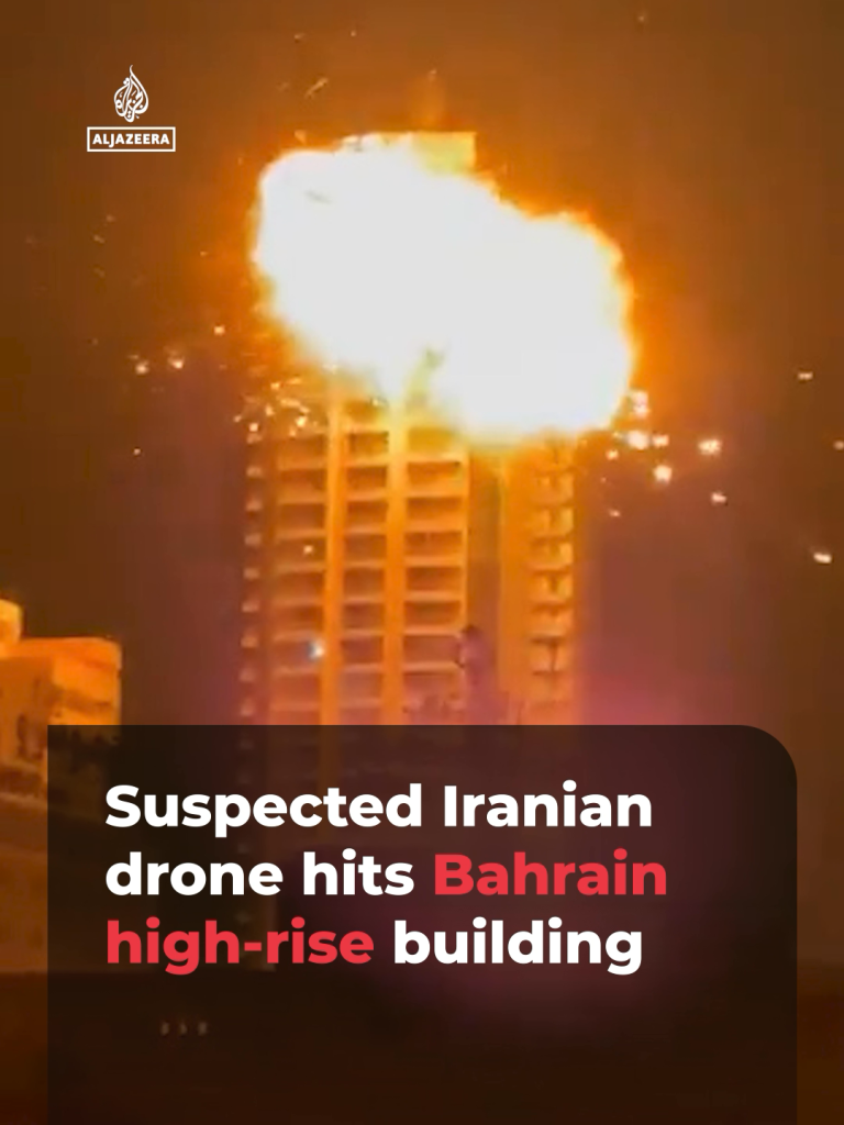 Un drone iranien présumé a frappé un immeuble de grande hauteur à Bahreïn où des Iraniens
