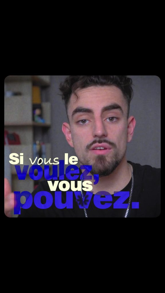 "Si vous vous ne croyez pas en vous, il n’y a personne. Personne qui va croire