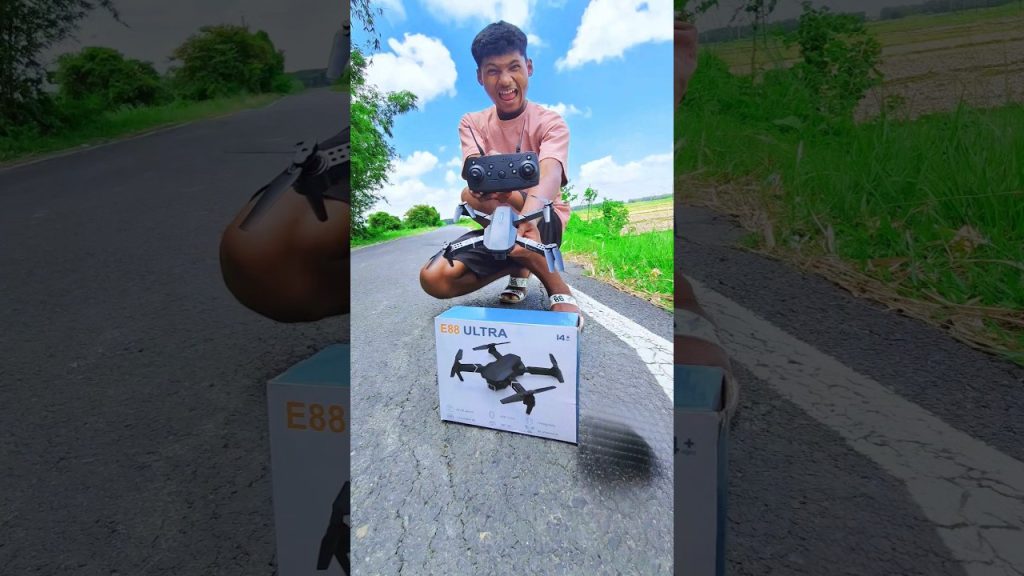 E88 ultra drone 4k camera quality unboxing star toy tv