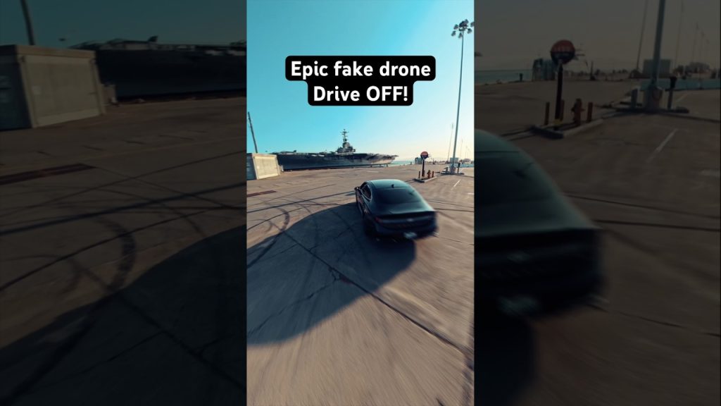 Epic drive off Fake drone 1 Shot 💥 see Results ‼️#automobile #cinematic #insta360 #photography