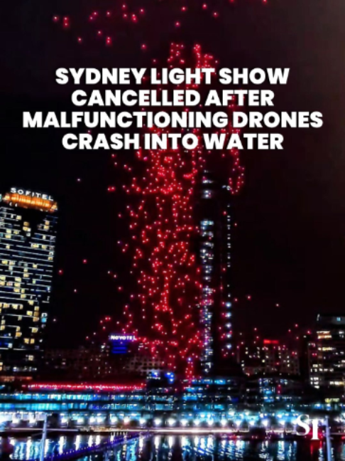 Des dizaines de drones sont tombés à l'eau lors d'un spectacle de lumière au-dessus de Darling à Sydney