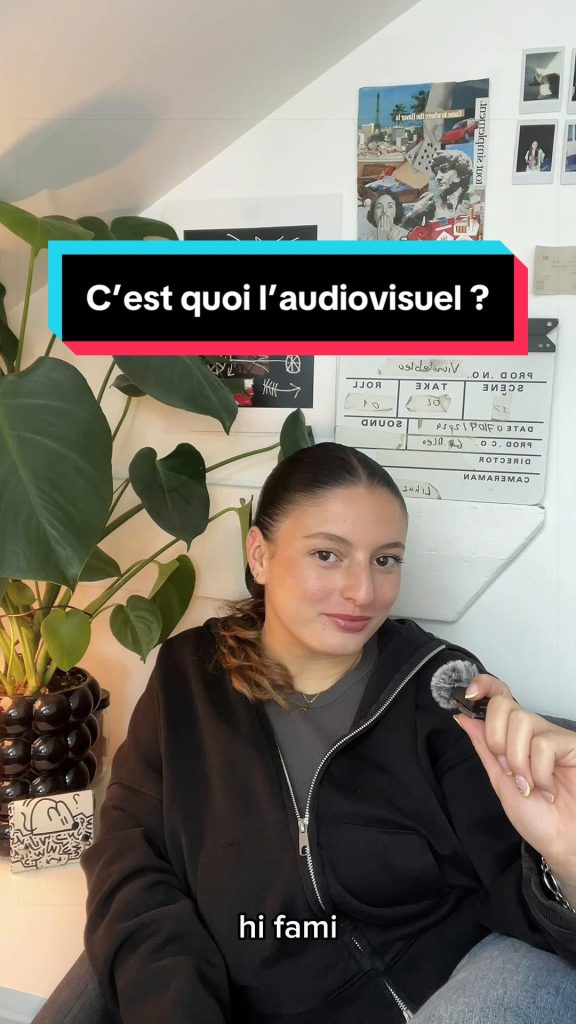 On commence avec une explication simple de ce qu’est l’audiovisuel. Je vais b