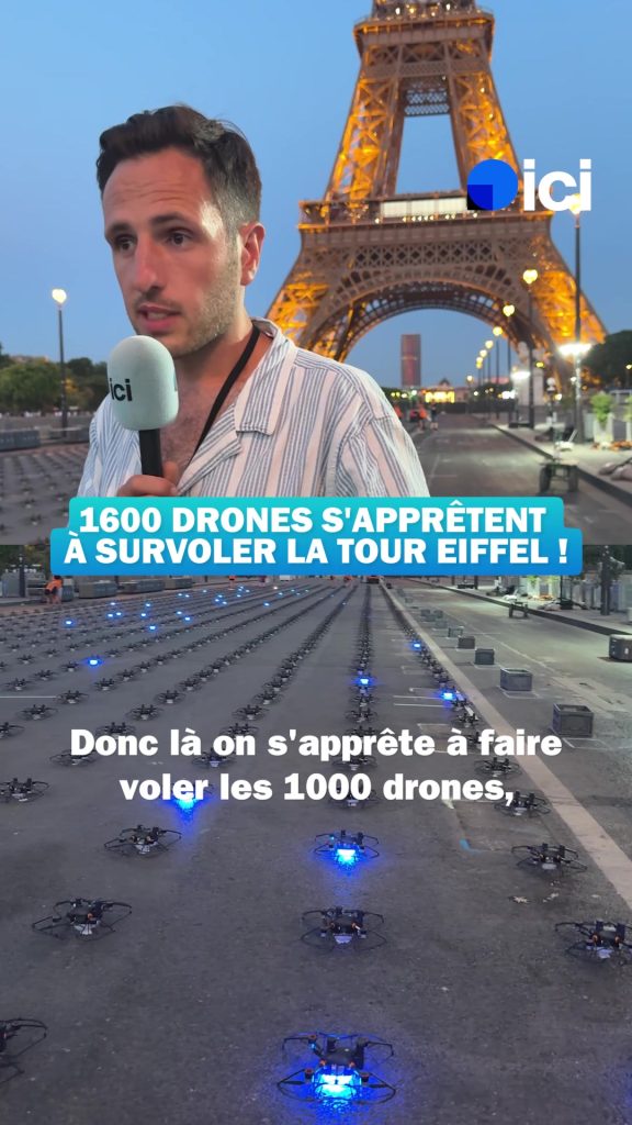 14 juillet : sur le pont d'Iéna à Paris, 1 600 drones sont prêts à s'envoler au