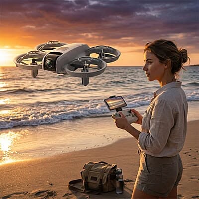 pinterest Dual-Camera Optical Flow Obstacle Avoidance Aerial Drone - Gray