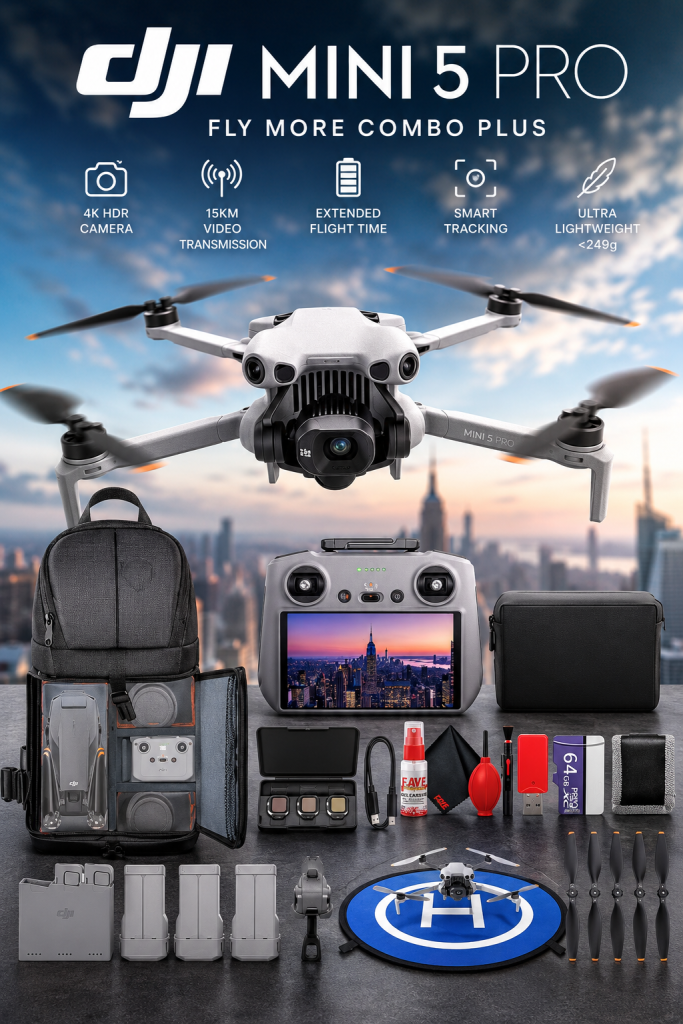 pinterest DJI Mini 5 Pro Drone Fly More Combo Plus - Ultimate Aerial Photography Bundle